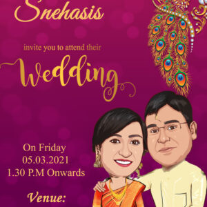 Caricature wedding Invitation