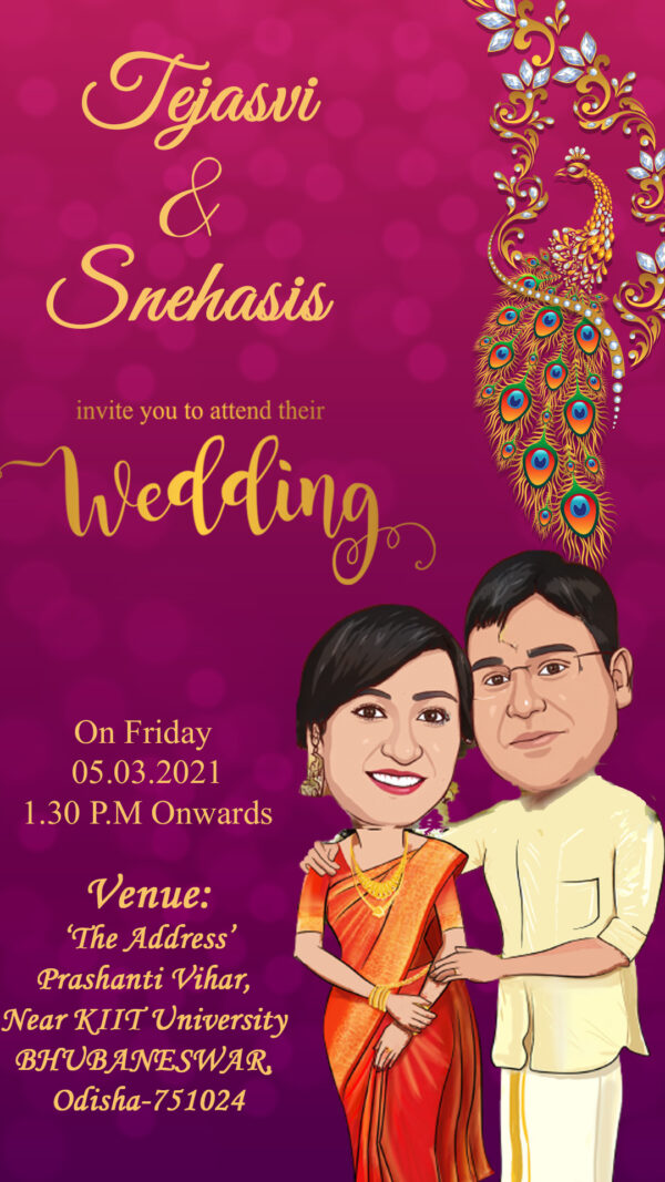 Caricature wedding Invitation