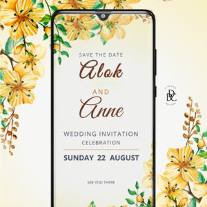 Floral wedding Invitation