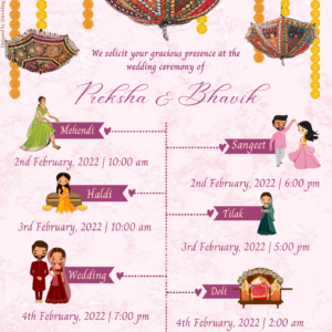 Itinerary Wedding invitation